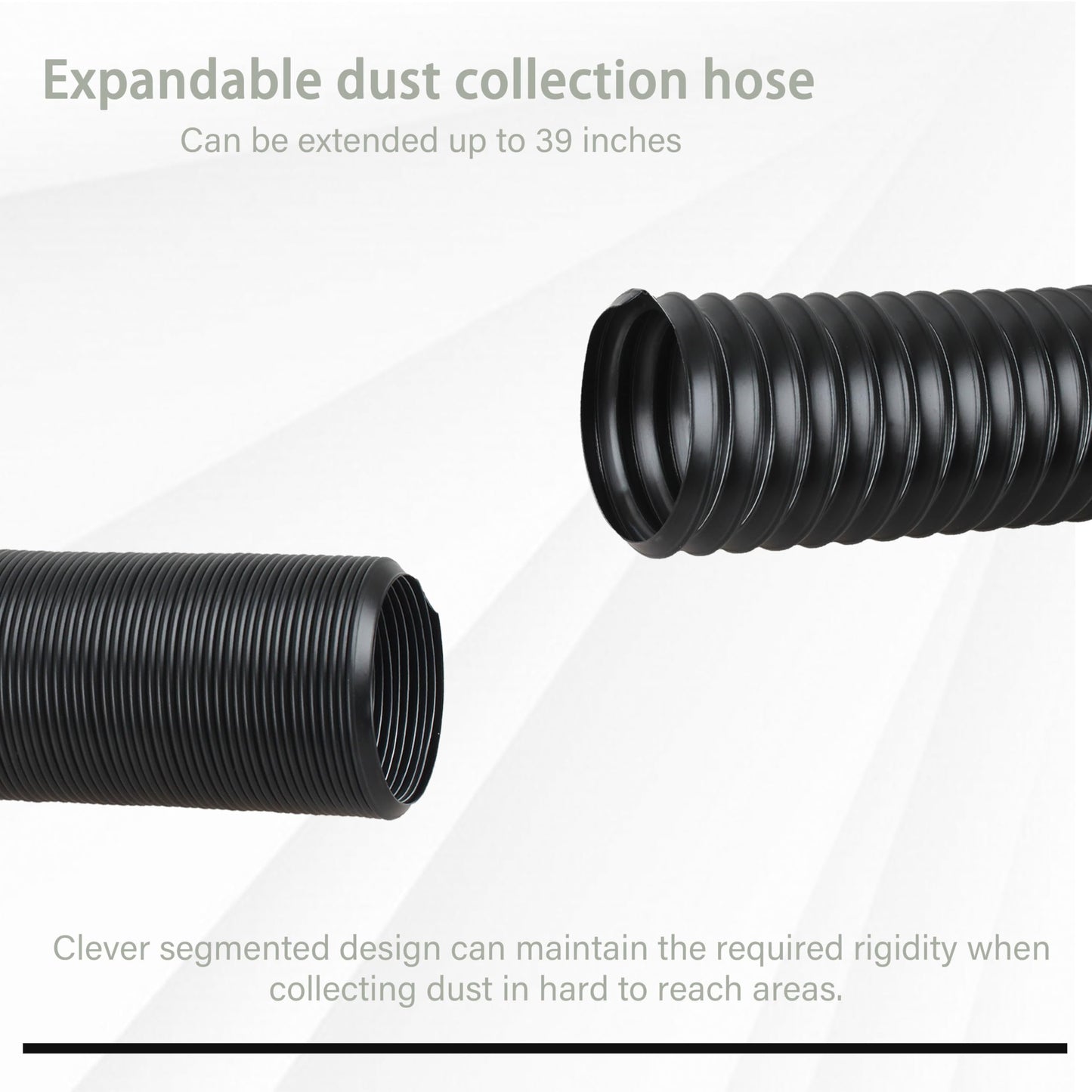 TOKDOOT 2-1/2 Inch Dust Collection fittings Dust Collector Hose 2.5 inchs Flexible Dust Collection Hose 70198, for Table Saw, Drill Press, Woodworking and Wood Shop