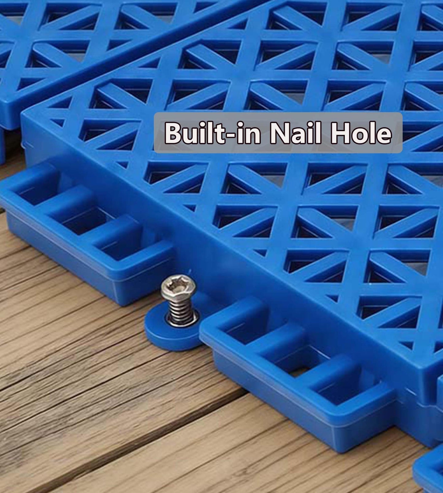 jxgzyy 20 PCS Basketball Court Tiles, Non Slip Outdoor Sport Court Tiles, 5/8 Inch Thick for Tennis Court Patio Porch Playground, 13.38" x 13.38", Blue
