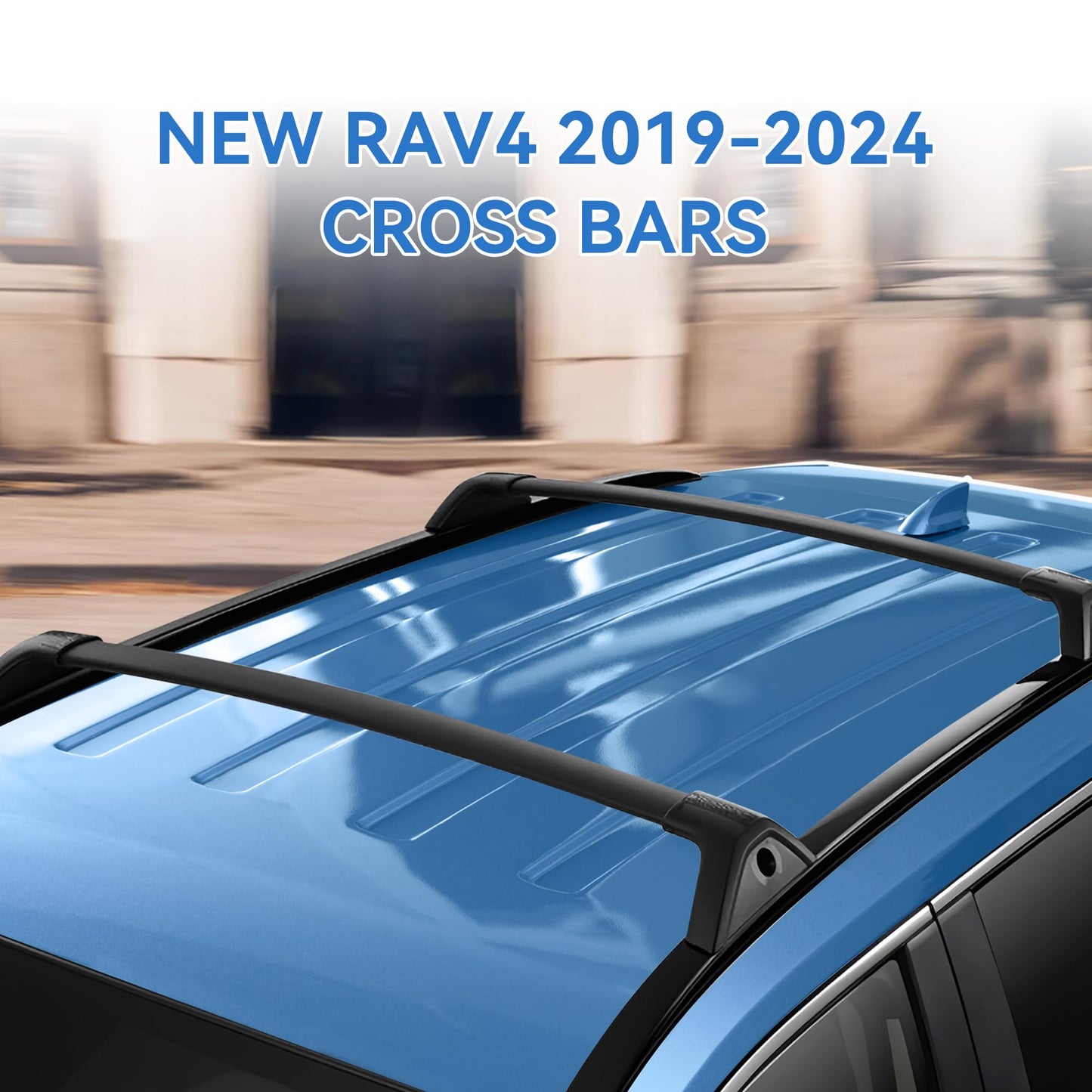 Roof Rack Cross Bars for 2019-2025 RAV4 XLE XSE Premium Limited Hybrid LE with Side Rails, Lockable Aluminum Crossbars Cargo Rooftop Luggage Canoe Kayak Bicycle roof Bag