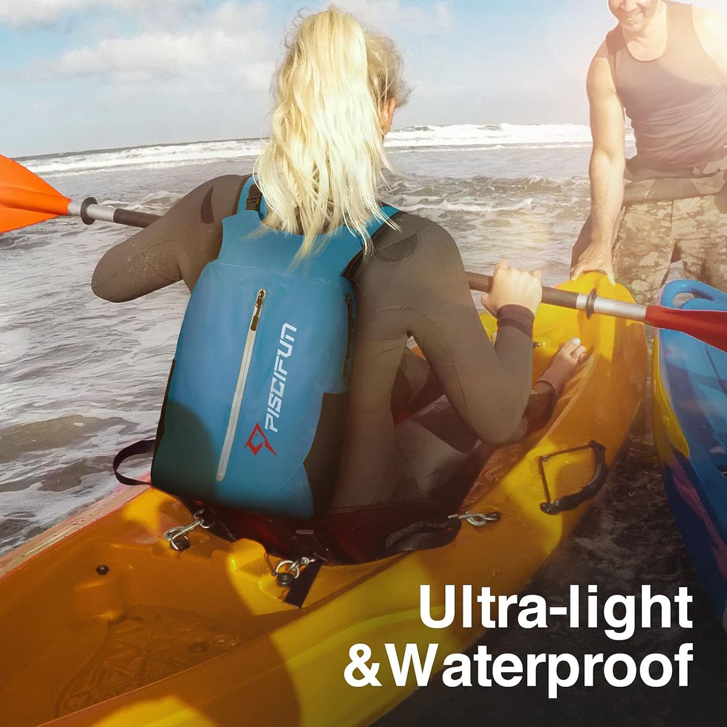 Piscifun Waterproof Dry Bag - Lightweight Roll-Top Backpack with Waist Pouch & Phone Case | 10L, 20L, 30L Sizes