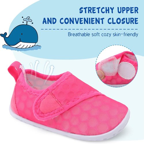 LeIsfIt Toddler Water Shoes - Breathable Quick-Dry Aqua Socks for Beach & Pool | Kids' Swim Shoes