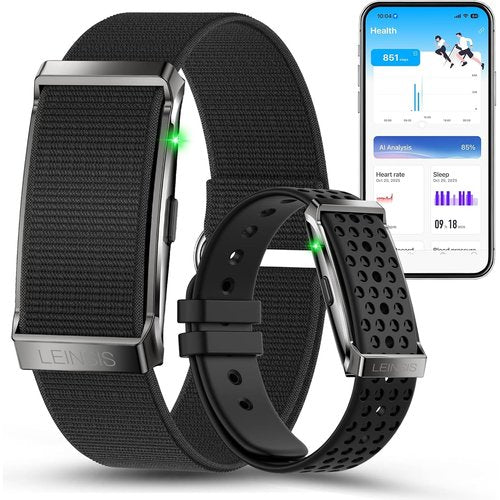 Leinsis Smart Bracelet DS10,Health Activity Fitness Trackers, 24H Sleep Tracker,170+ Sports Track Modes,Heart Rate/Blood Pressure/HRV/Stress Monitor,with APP.