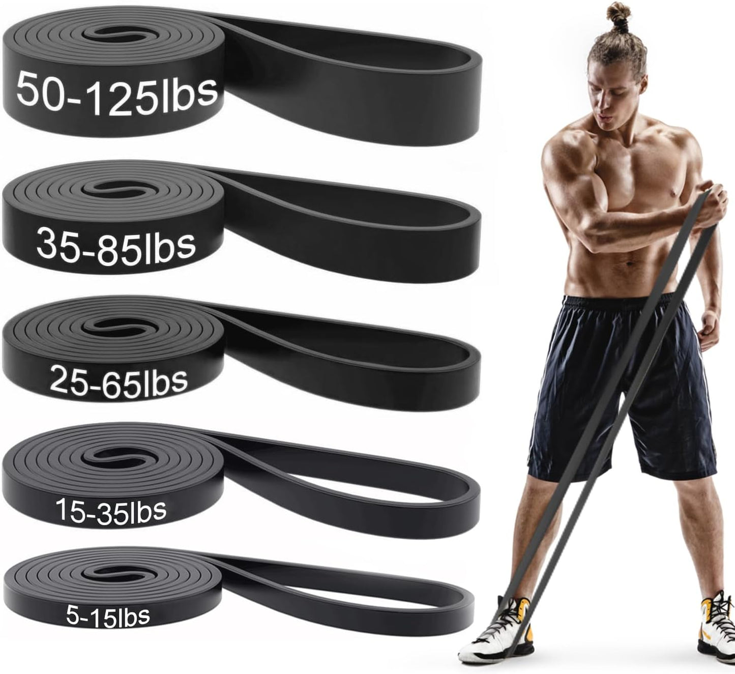 Skiennix Pull Up Bands - Resistance Bands Set for Men & Women | Ideal for Exercise, Stretching & Muscle Training