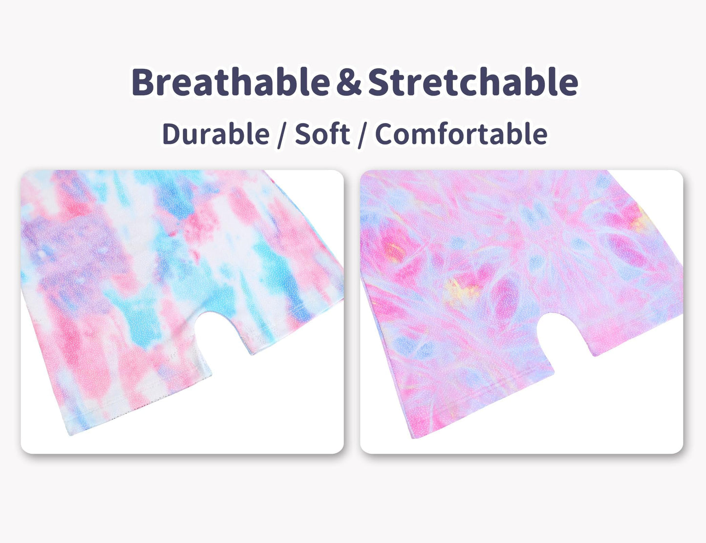 Snowheart Gymnastics Leotards for Girls 2-Pack, Sparkly Toddler Biketards Sleeveless for Tumbling Dance Classes