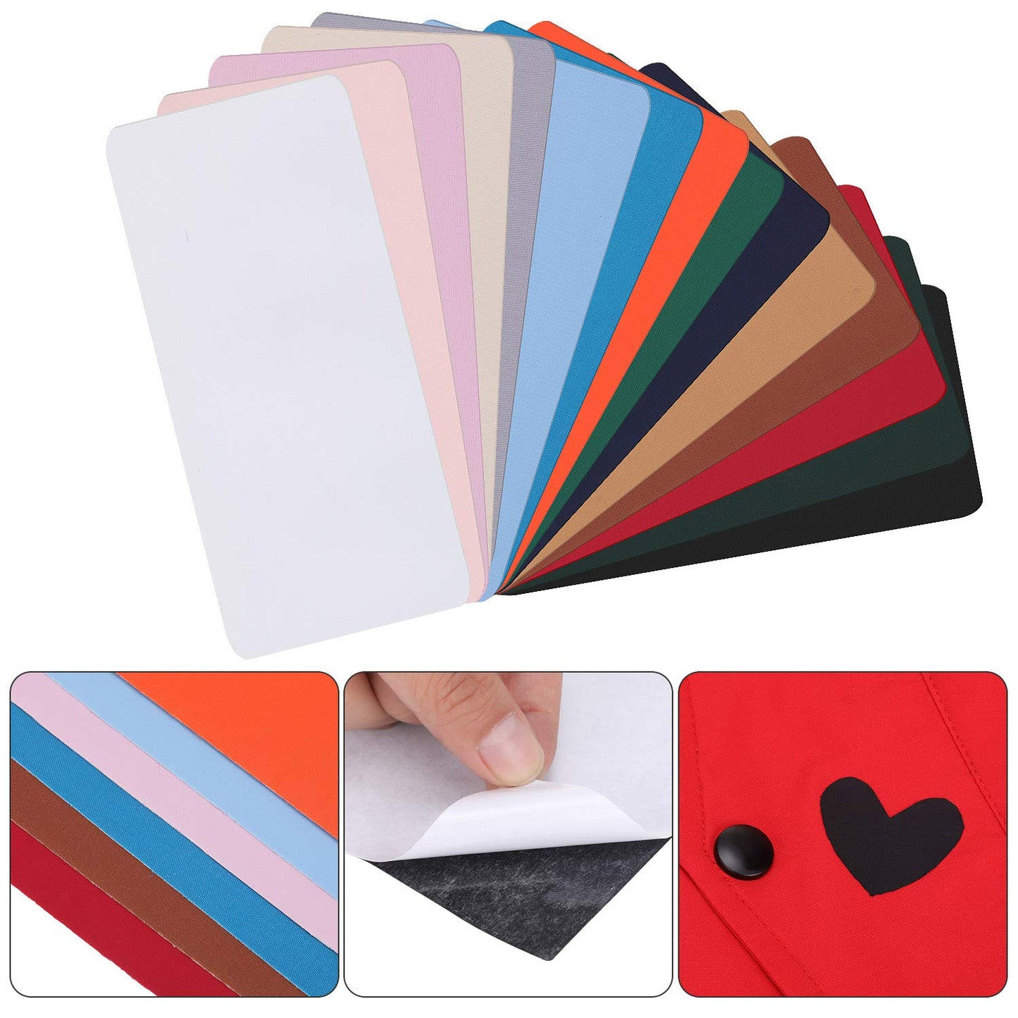 WILLBOND 15 Pcs 9.8 x 5.9 Inches Nylon Repair Patches Bulk Jacket Repair Patch Self-Adhesive Nylon Patch Waterproof Lightweight Jacket Patches for Clothing Down Holes Tearing
