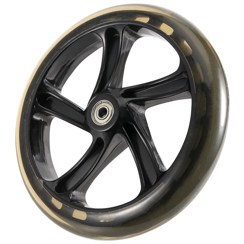 SEUNMUK 4 Pack 8 Inch /200mm Scooter Replacement Wheels, Adult Teen Kick Scooter Wheel Solid Replacement Wheels Set with ABEC-11 Bearings for Most Push Kick Scooters, Black
