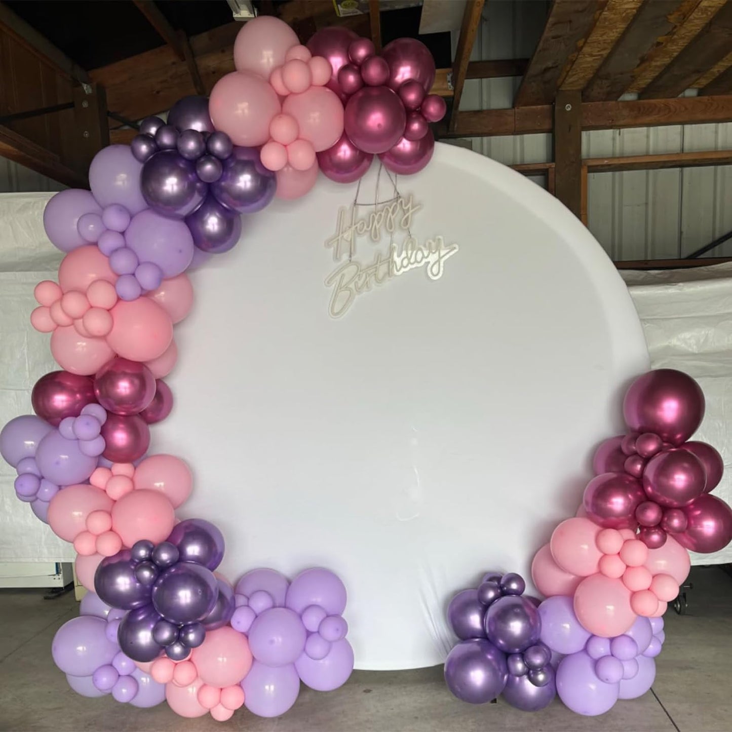 Purple Pink Balloons, 60 Packs 12 Inch Metallic Purple Pink Confetti Balloons, Pastel Lavender Balloon for Girls Women Birthday Wedding Bridal Baby Shower Princess Music Theme Party Decoration