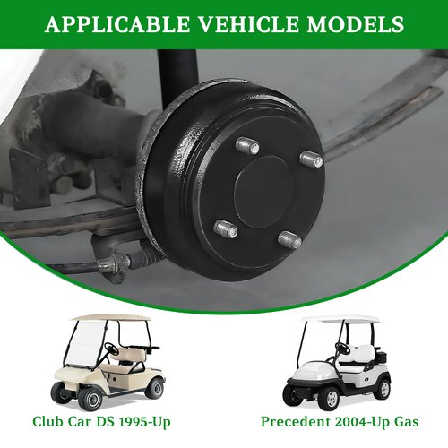 10L0L Golf Cart Brake Drum Hub for Club Car DS 1995-Up & Precedent 2004-Up Gas and Electric Models, Replacement Brake Drum Kit, Replaces OEM# 1017911-01 1018232-01