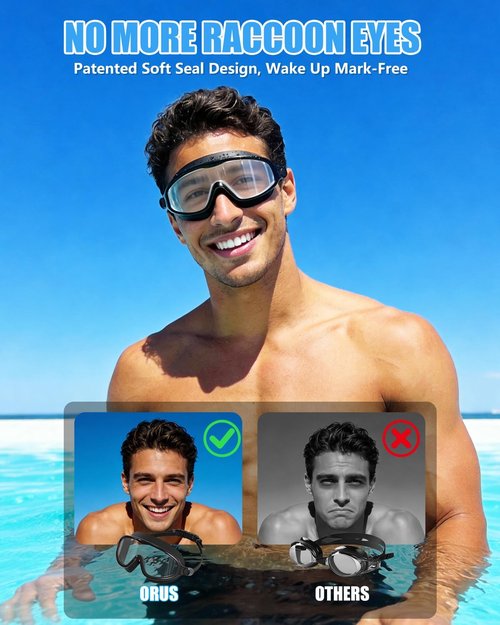 Aegend Swim Goggles | 2-Pack Wide View Anti-Fog & Anti-UV Goggles for Adults and Youth