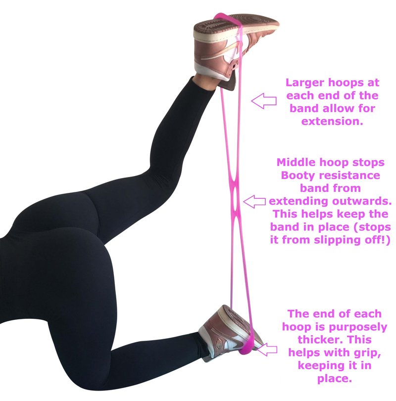 Sargoby Fitness Easy to use Booty Resistance Band with Workout Guide