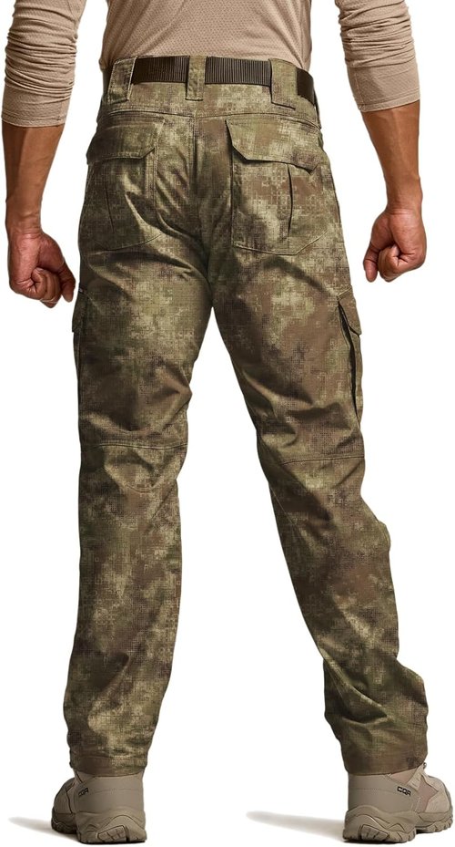 CQR Tactical Pants - Lightweight Water-Resistant Ripstop Cargo for Men | Ideal for Work & Hiking