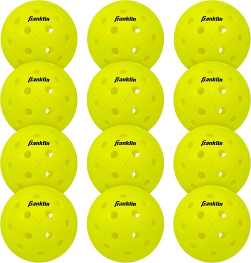 Franklin Sports X-40 Outdoor Pickleballs - Official USA Pickleball Ball | Regulation Size for Tournaments