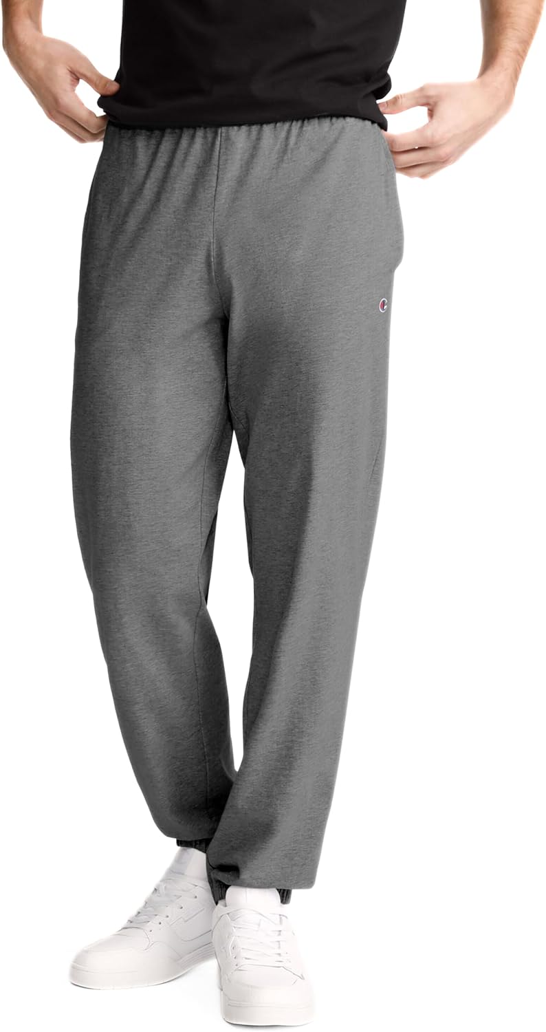 Champion Men's Lounge Pants - Lightweight 100% Cotton with Cinched Bottom | Regular & Big & Tall Sizes