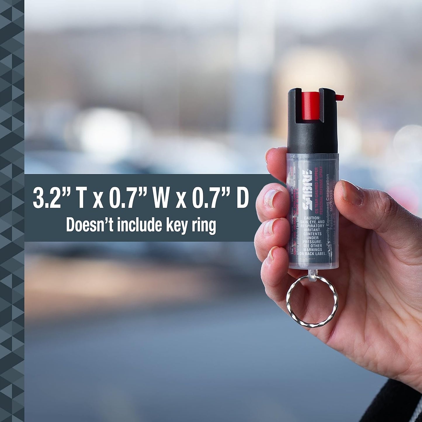 SABRE Defense Spray - 3-in-1 Formula With Pepper Spray, CS Tear Gas & UV Dye | 25 Bursts, 10-Foot Range, Black