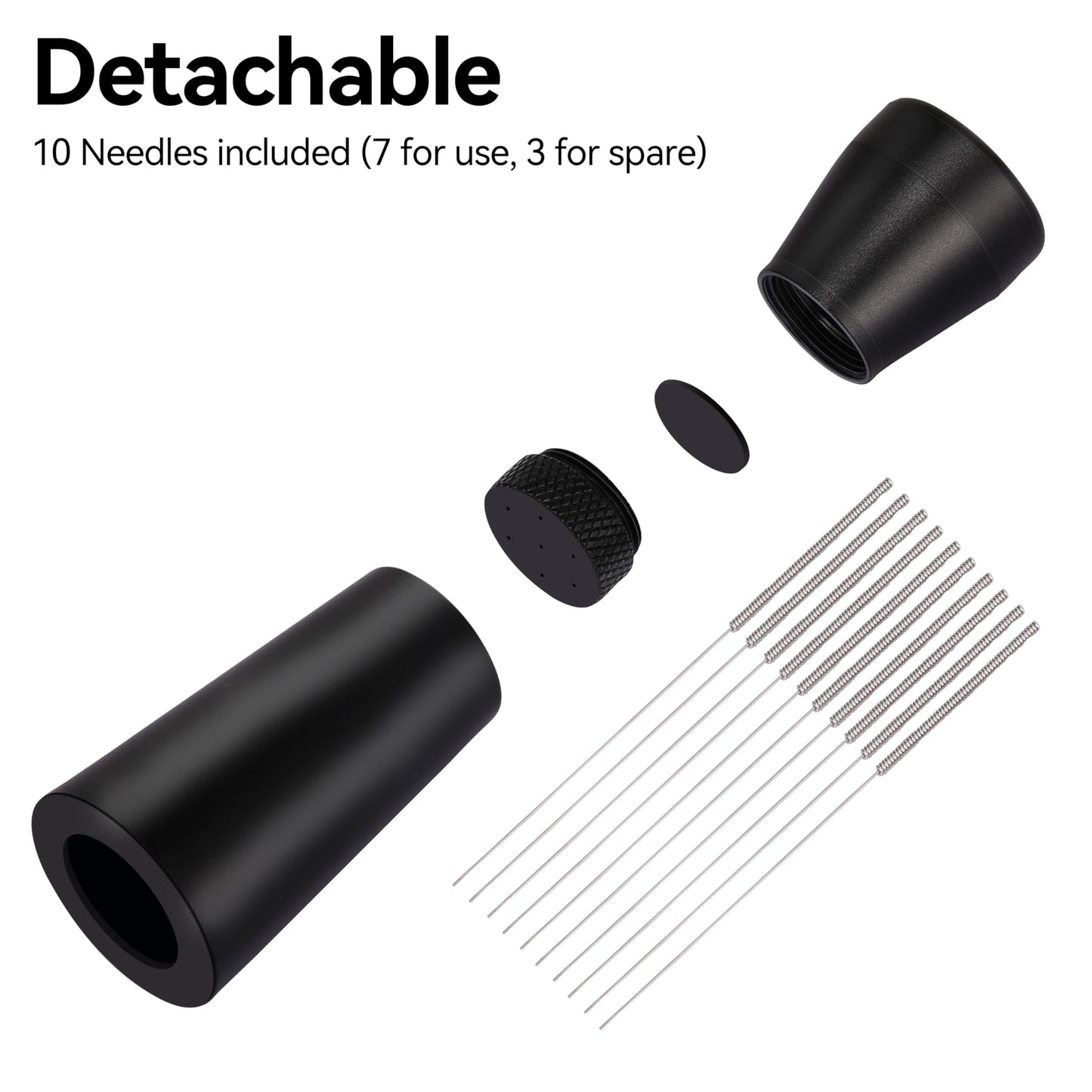 Apexstone Coffee Stirrer Tool, Coffee Stirring Tamper WDT Distribution Tool, Needle Distribution Tool Espresso, WDT Tool Espresso with Stand Black, WDT Tool Espresso Needle