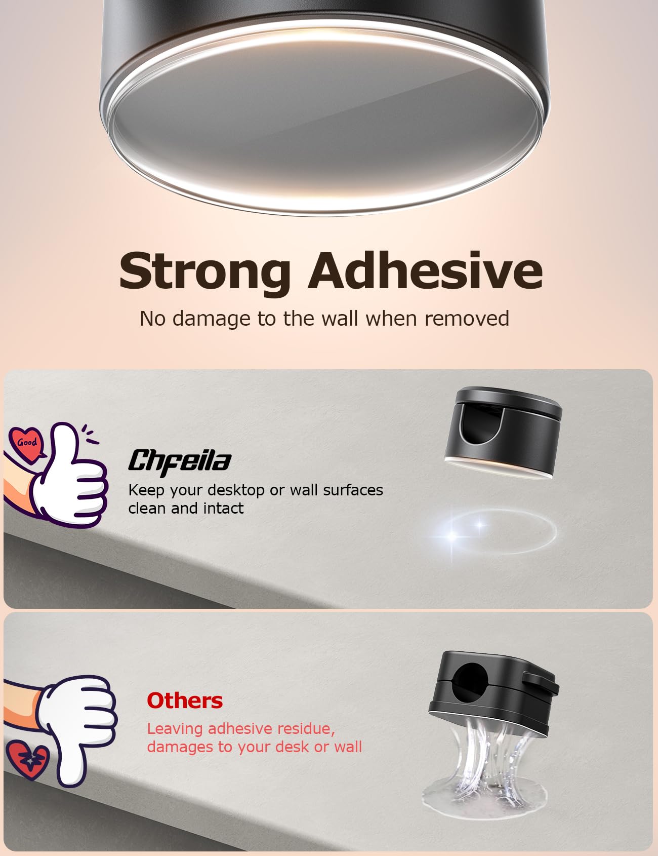 9 Pack Cord Organizer, Chfeila [360°Rotating Twist-Lock] Magnetic Cable Management Clips, Adhesive Phone Charging Keeper Wire Cord Holder for Nightstand/Car/Wall, Office Desk Accessories Decor (Black)