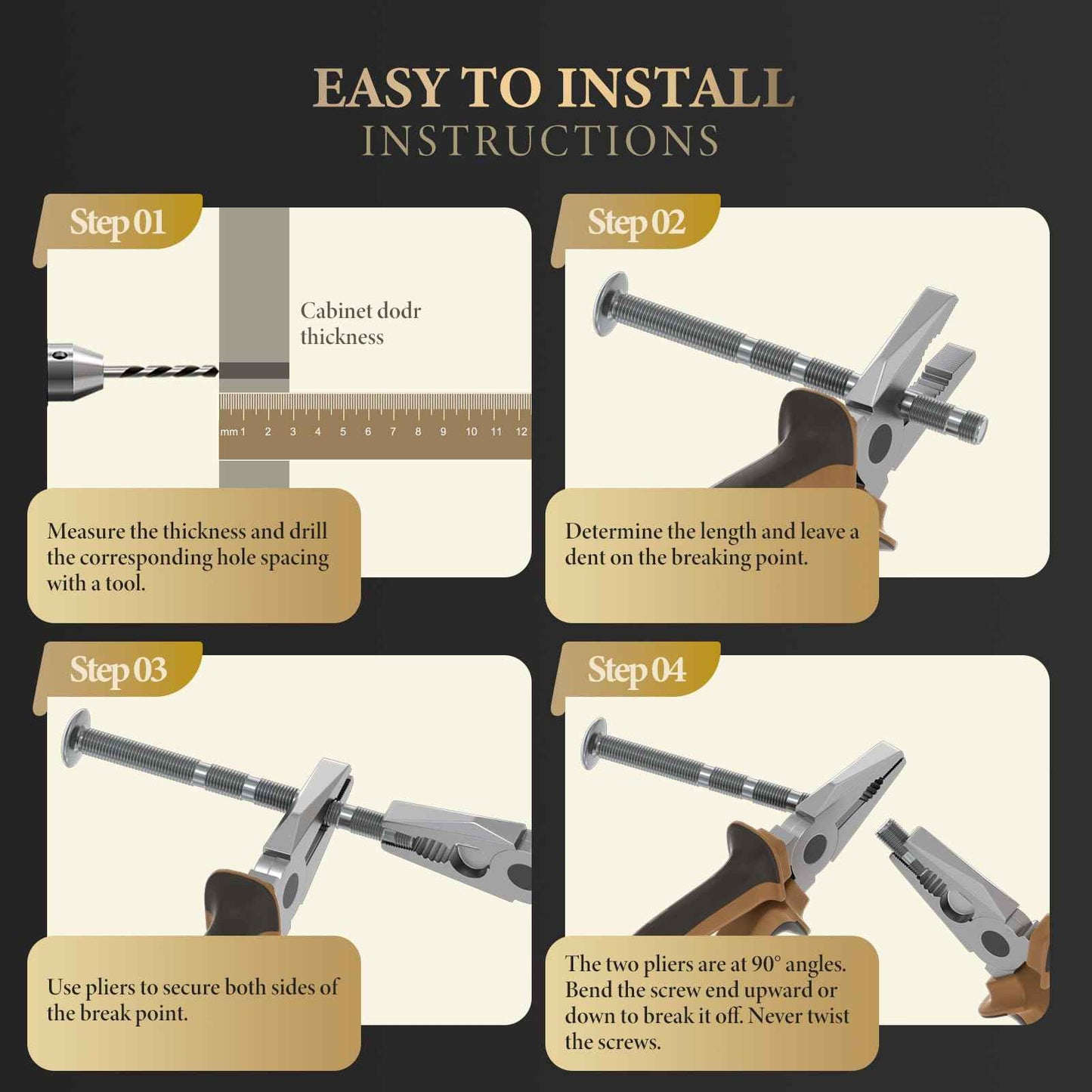 Haliwu 30 Pack Cabinet Handles Brushed Gold Cabinet Pulls 5 Inch Hole Center Drawer Pulls Modern Square Dresser Handles for Bathroom Kitchen Bedroom, Zinc Alloy