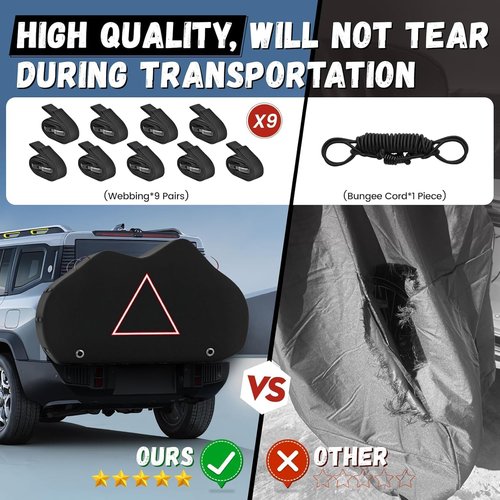 Heavy Duty Waterproof Bike Cover for 2 Bikes | 420D Outdoor Transport Protection