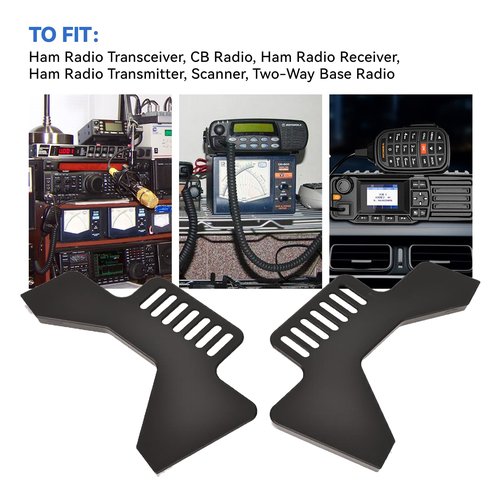 BROQIXIN Ham CB Radio Transceiver Universal Stand Mount Bracket Compatible with Many Models，Compatible Brand Universal, Cobra, Anytone, Galaxy, Stryker, RCI