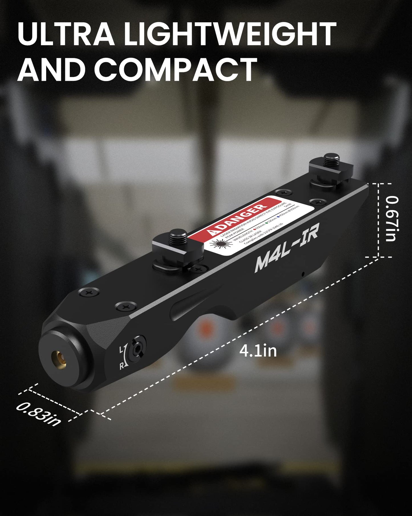 Votatu M4L- IR Laser Sight for Rifle Compatible with M-Lok Rail, Ultra Low-Profile Tactical Infrared Laser with Strobe Function Magnetic Rechargeable