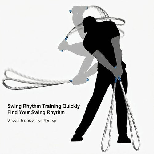 LOFIN Golf Swing Trainer Rope – Heavy-Duty Golf Training Aid for Swing Speed & Rhythm, Durable Double Rope Swing Trainer for Warm-Up, Posture, and Tempo Improvement
