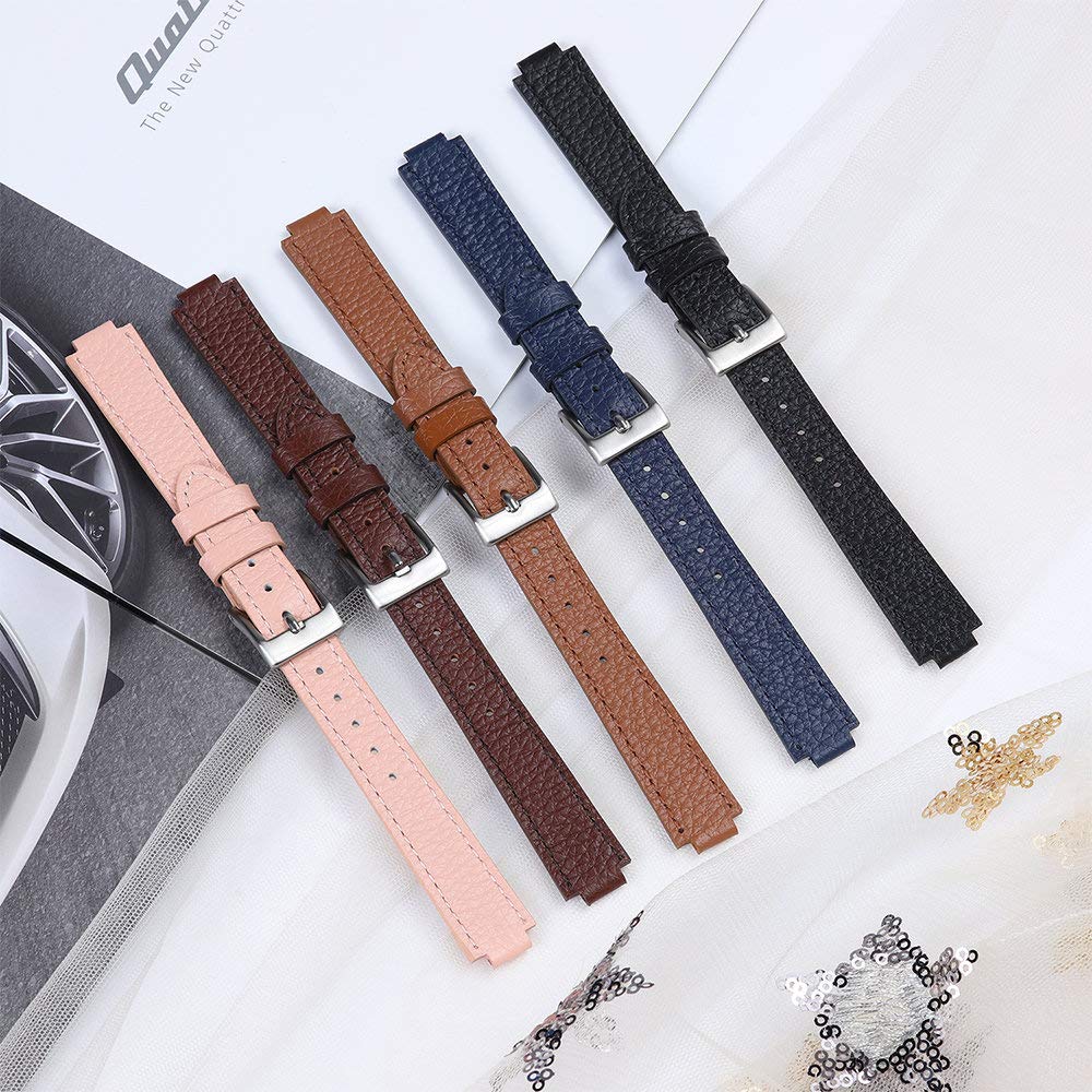 Genuine Leather Bands Compatible with Fitbit Inspire 3/Inspire 2/Inspire HR/Inspire, Classic Replacement Wristbands Straps with Quick Release Women Men Black