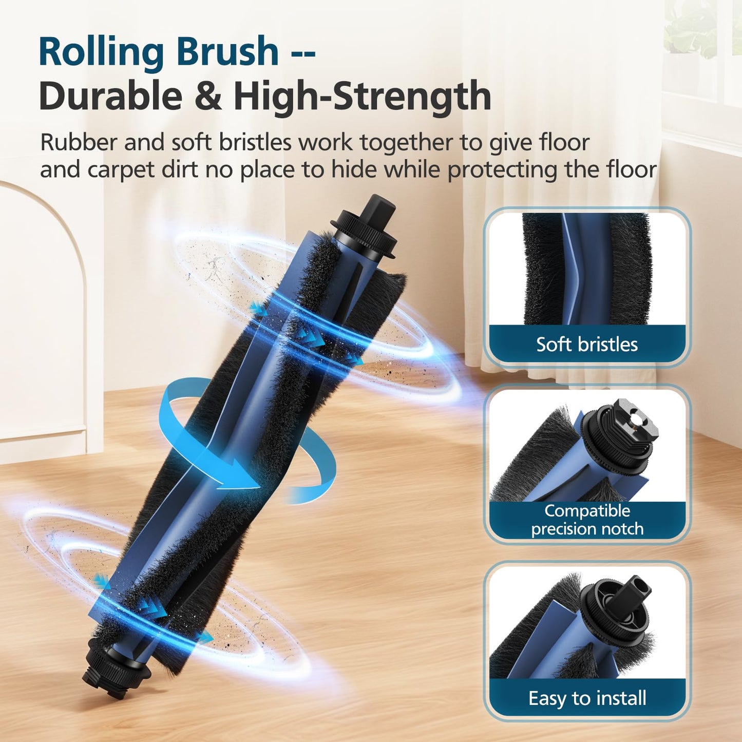 𝗢𝗺𝗻𝗶 𝗖𝟮𝟬 Accessory Kit for eufy Omni C20 Robot Vacuum, 𝟭𝟵 𝗣𝗔𝗖𝗞 Replacement Parts Include: 1* Main Rolling Brush, 4* Washable Filter, 6* Side Brush, 4* Dust Bag, 4* Mop Pad