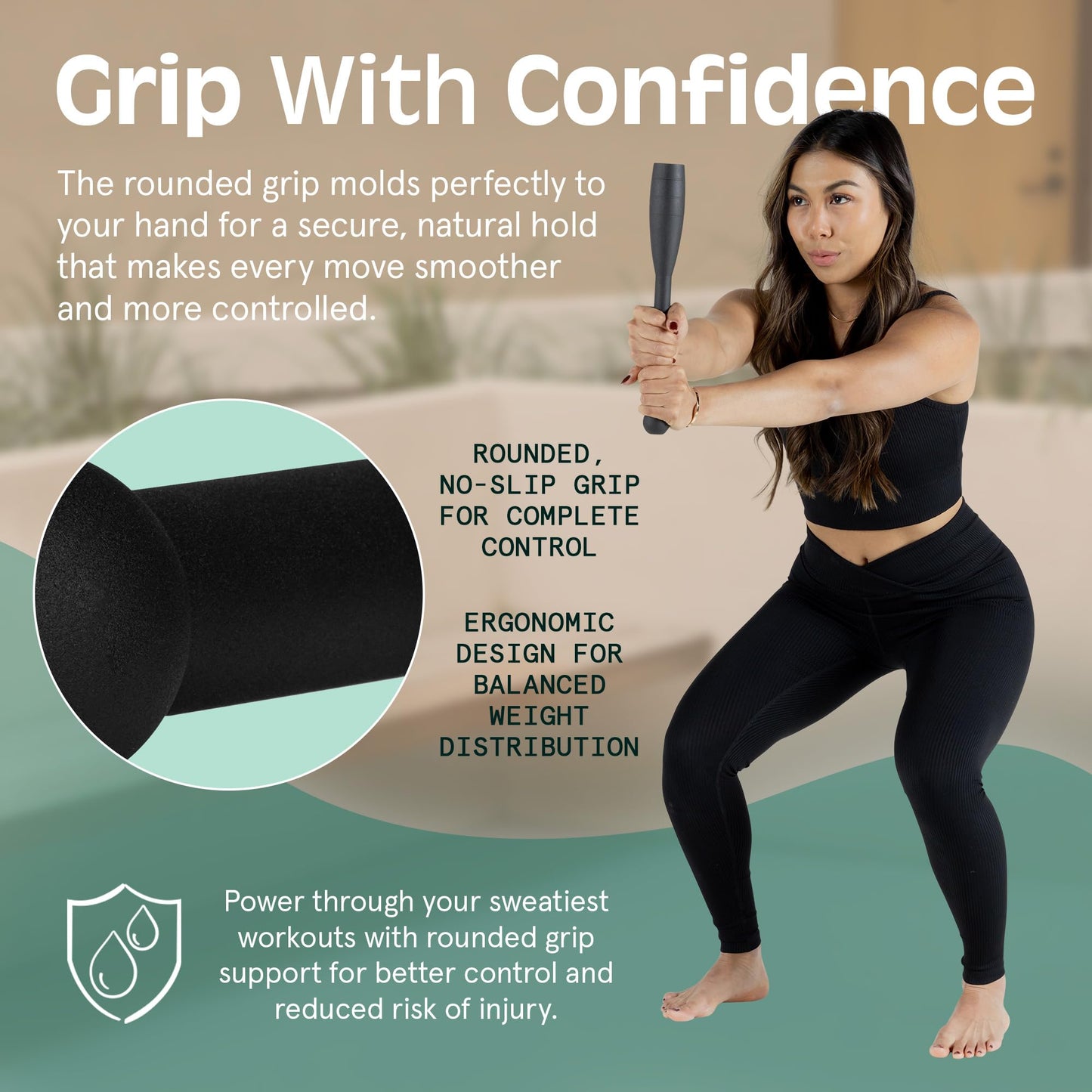Retrospec Steel Club SC- 5lb for Men & Women's Strength Training & Full Body Workouts , Matte Black