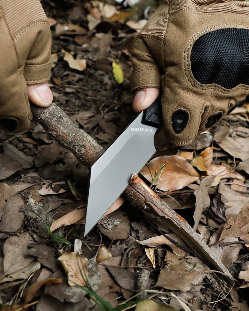 Mossy Oak 7.5 Inch EDC Fixed Blade Knife with Kydex Sheath, 14C28N Full Tang Camping Knife with Emergency Rope, G10 Handle for Survival, Hunting, Camping, Hiking