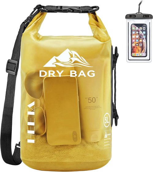 HEETA Waterproof Dry Bag - Lightweight Roll Top Storage for Travel, Swimming & Kayaking | 5L-40L Sizes