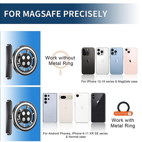 Magnetic Golf Cart Alloy Phone Holder Compatible with Mag-Safe iPhone 12-17, Fits EZGO, Club Car, Yamaha, Golf Cart Accessories Essentials 2026 Valentine's Day Ideas Golf Gifts for Men Women Him