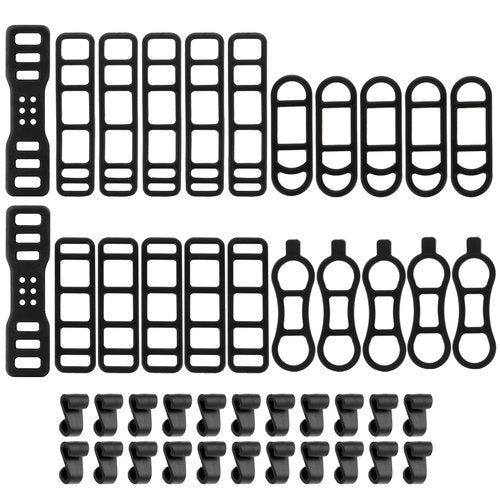 44 Pcs Rubber Straps Bike Flashlight Mount Bike Light Band Bicycle Light Silicone Straps Bike Silicone Mount Band for Cell Phones Speaker Lights Holder Bicycle Handlebar Bicycle Light Sets(Multisize)