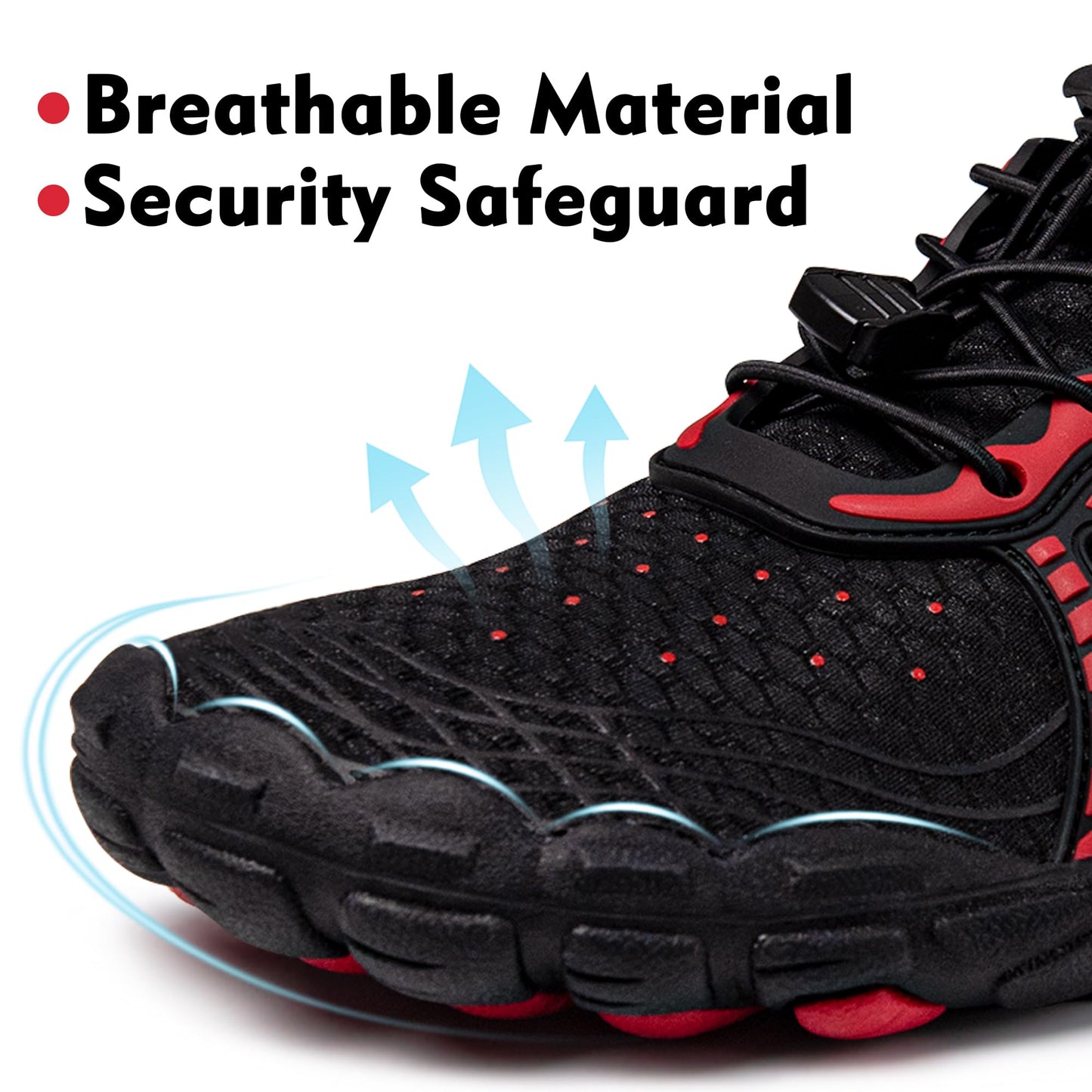Water Shoes for Women and Men - Quick-Dry Lightweight Swim Shoes for Beach,Pool,Hiking Black/Red