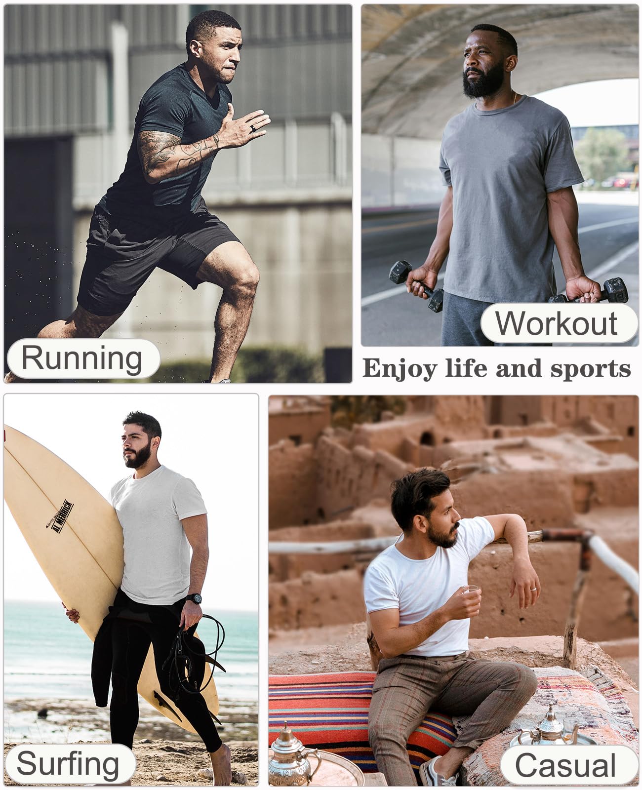 PLUMZJOY T-Shirts for Men Short Sleeve UPF 50+ UV Protection Sun Shirts Quick Dry Swim Shirt Rash Guard Beach Shirts Moisture Wicking Athletic T-Shirt Fluorescent Green XL
