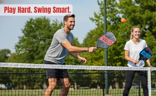 Pickleball Paddle Set of 2 Lightweight Paddles with Carbon Fiber Material and Fiberglass Finish Pickle Ball Rackets 2 Pack with 4 Balls, 1 Bag, Pickle Ball Paddle for Men and Women & Kids