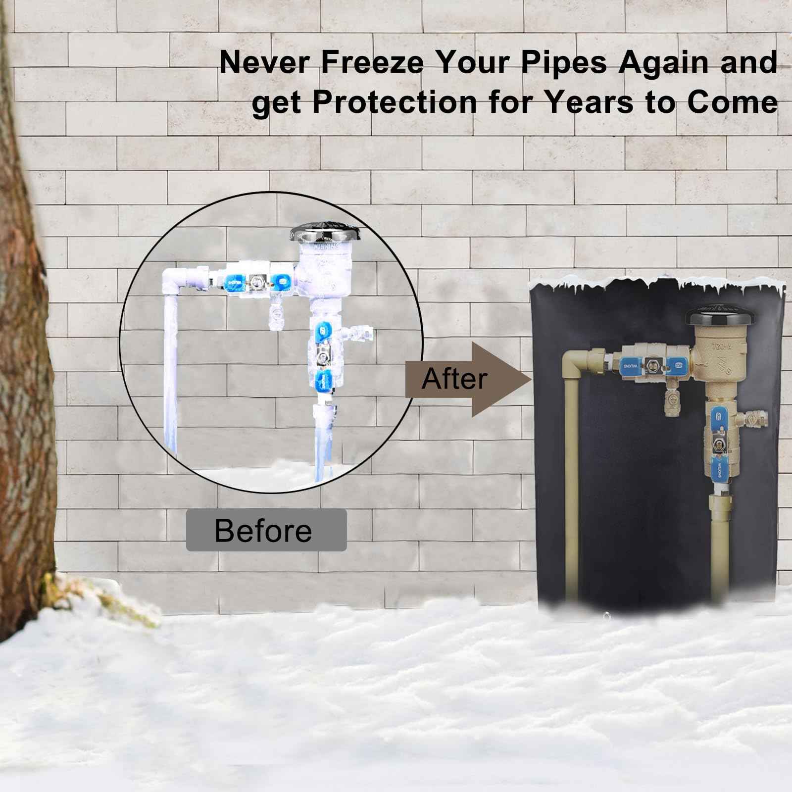 30×26 Inch Backflow Preventer Insulation Cover - Sprinkler Covers for Outside - Winter Water Well Pump Covers Sprinkler Valve Cover Insulated - Protects from Severe Snow and Intense Sun