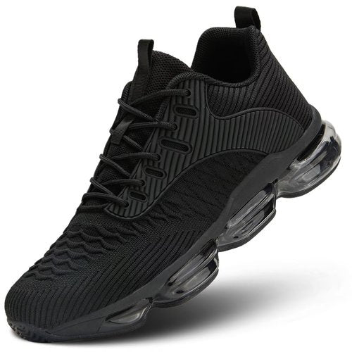 Kapsen Mens Running Shoes Air Cushion Tennis Walking Sneakers Casual Sport Gym Jogging All/Black 9.5