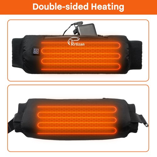 Hand Warmer Pouch, Hand Warmers Rechargeable with 3 Levels Heating, Ideal for Hunting,Camping,Football, Portable and Waterproof Football Hand Warmer Heated Hand Muff, not Include Power Bank