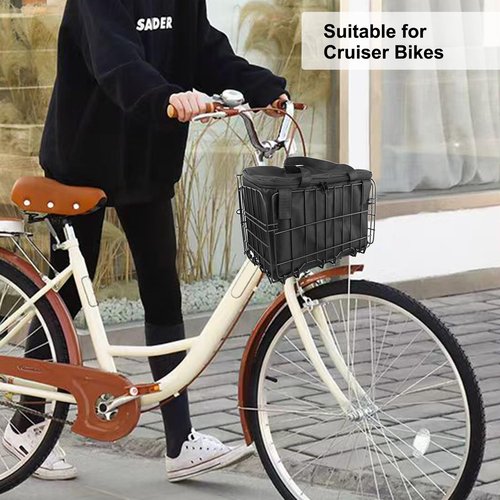 Upgrade Knee Scooter Baskets Accessory, Quick Release Removable Cloth Electric Scooter Basket, Scooter Basket for Knee Scooter Front, Fits Most Knee Scooter Walker Models and Scooter