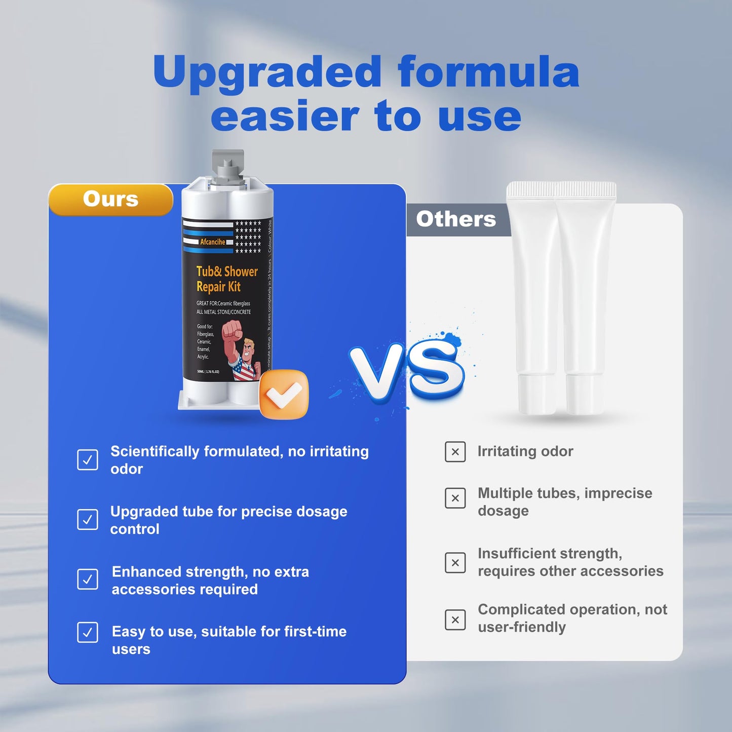 Tub Repair kit White，Great for Marine Fiberglass Shower,Porcelain Sink,Ceramic,Acrylic Bathtub Patch chip,Erase a Hole,Toilet refinishing,high Strength Small Hole Grout chip Hole Caulk Repair (1)