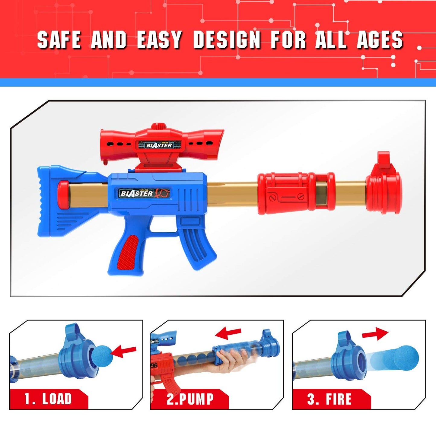 YEEBAY Target Game Set for Age 6, 7, 8,9,10+ Year Old Kids, Boys, Active Play Game with Soft Foam Balls and Scoring Target