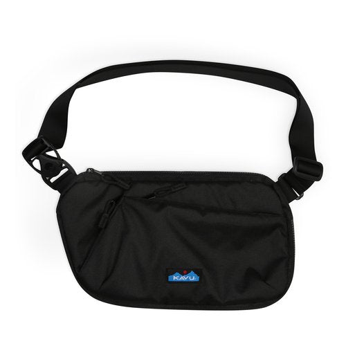 KAVU Roam Sling Bag, Crossbody Bag for Women & Men | Lightweight Travel & Everyday Carry | Padded Design & Water Resistant, Raven