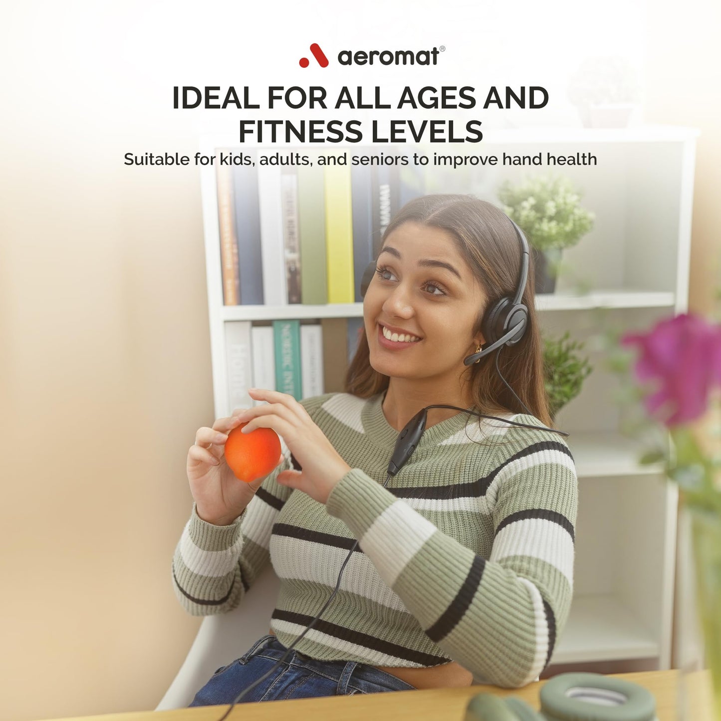 Ecowise Hand Therapy Fruit Squish Ball Pair – 2 Citrus Stress Balls for Adults, Hand Therapy and Grip Strength Trainer, Squeeze Balls for Stress Relief, Wrist and Finger Exercise, Latex-Free