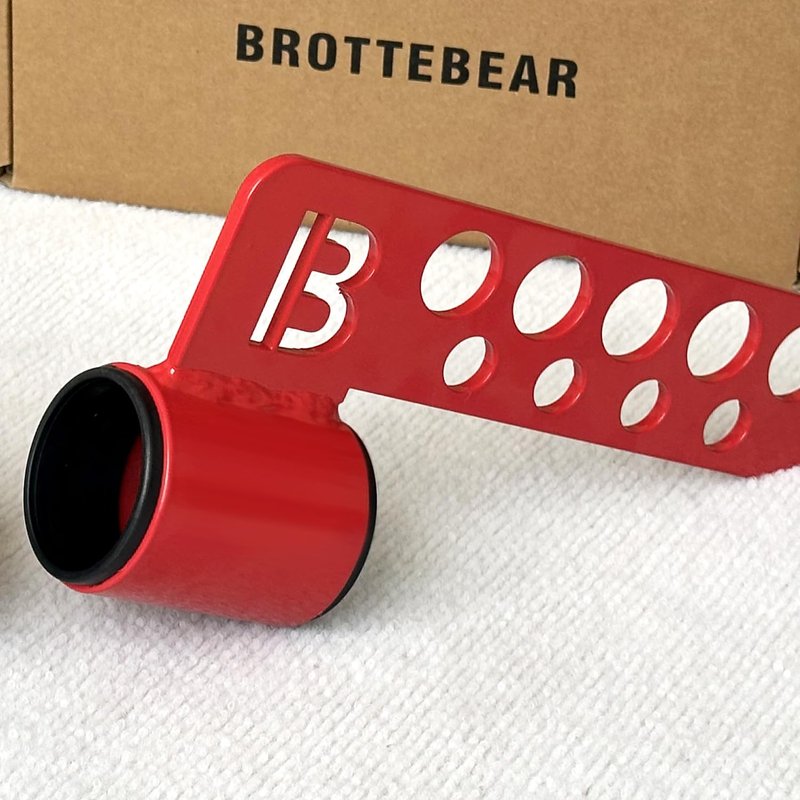 BROTTEBEAR Belt Squat Collar Landmine Attachment Fit 2" Barbell Hole Home Gym Equipment with Two Barbell Protective Plugs, Red