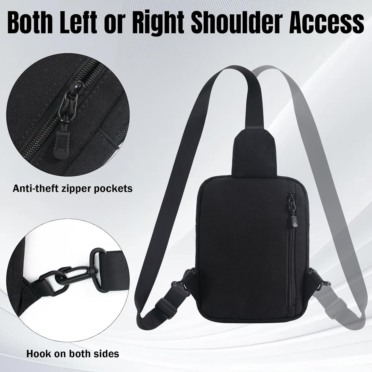 Skiennix Concealed Carry Sling Gun Bag - Waterproof Crossbody Soft Pistol Case | EDC Shoulder Pouch