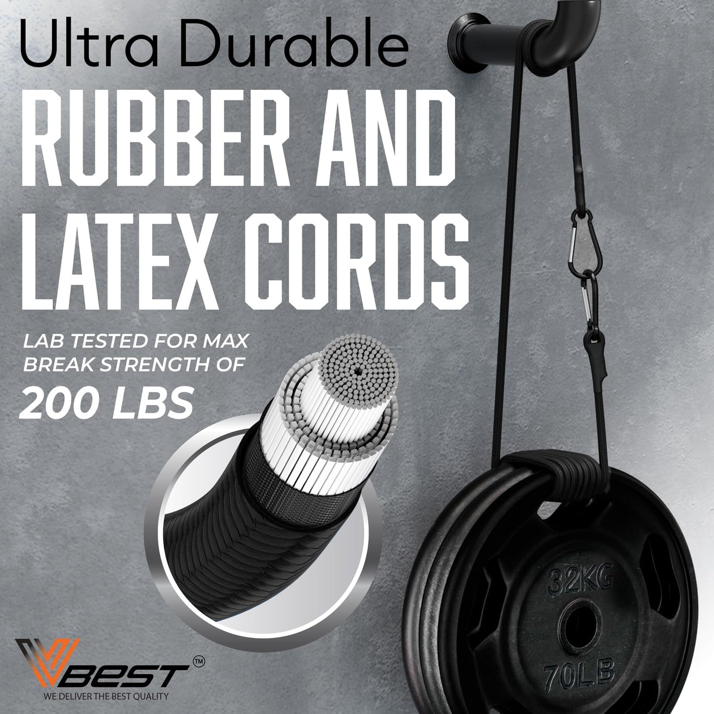 VBEST 6 Piece Bungee Cords with Hooks 36 Inch - 3ft Srong Heavy Duty Outdoor Black Bungee Cords with Carabiner Clips