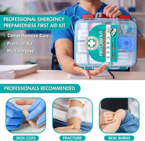General Medi 420-Piece Professional First Aid Kit - Premium Medical Supplies for Home, Travel & Outdoor