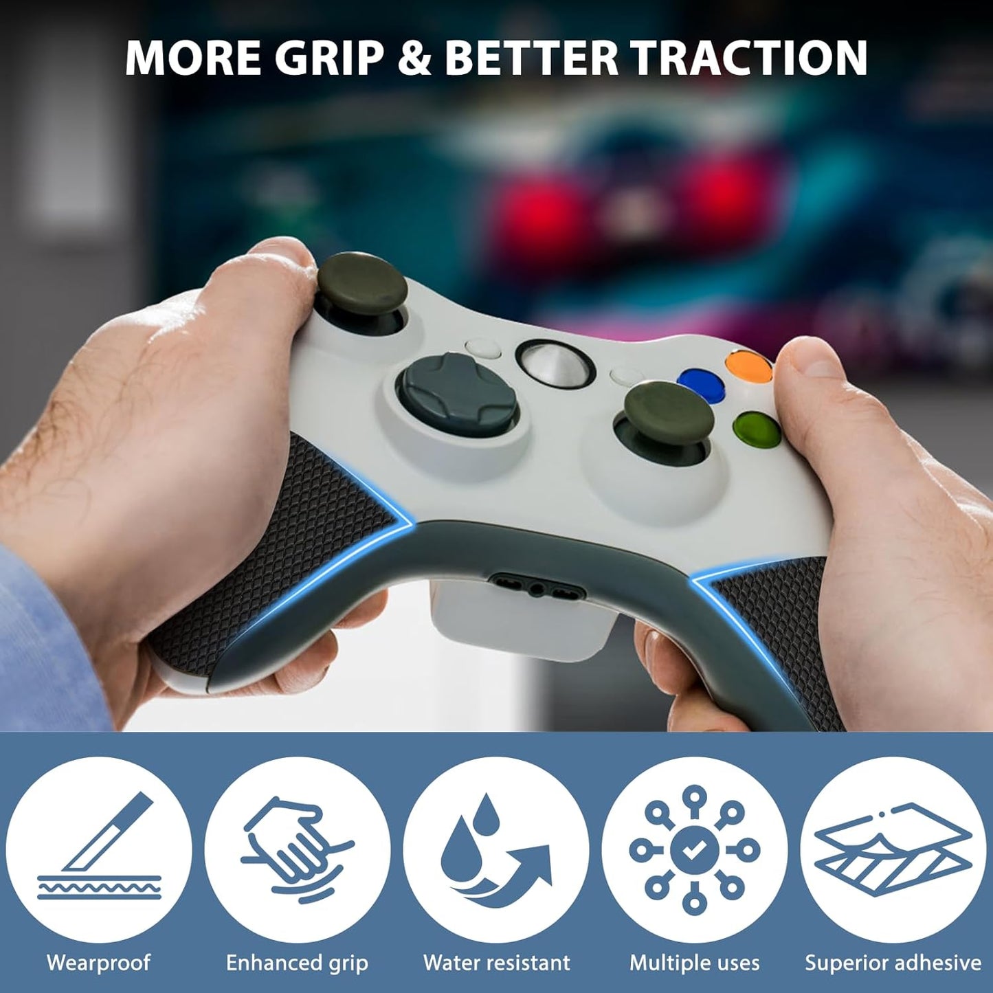 Rubber Grip Tape - 1 Inch x 26 FT | Black Ultra-Thin Anti-Slip Adhesive for Home Use, Waterproof & Heat Resistant