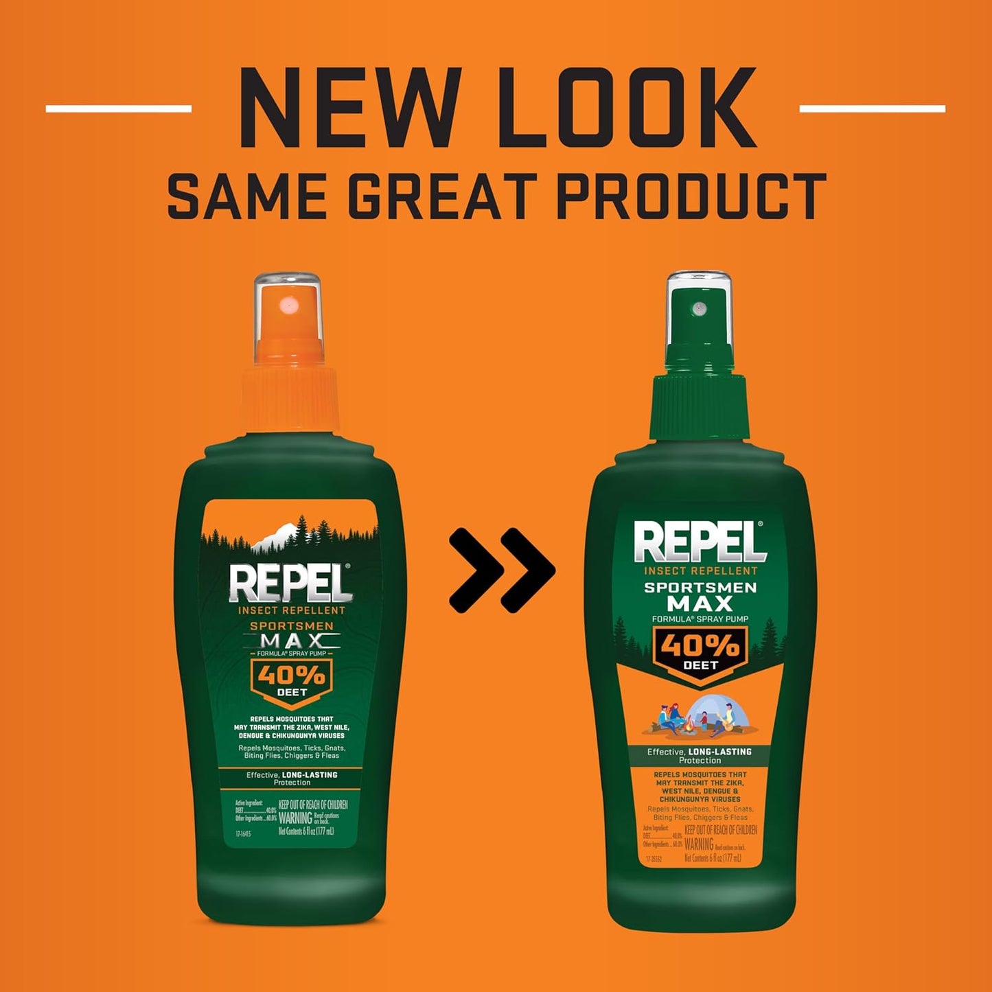 Repel Insect Repellent - Sportsman Max Formula for Mosquitoes, Ticks & Gnats | 6 oz Aerosol (Pack of 2)