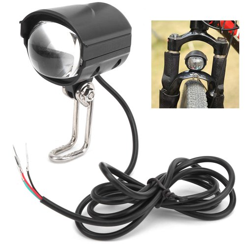 equlup Bicycle USB Rechargeable Light, Aluminum Bike Light Bright Bike Warning Taillight Water Proof Night Riding Flash Lamp for 36V 48V 60V LED Bicycles Front Headlight